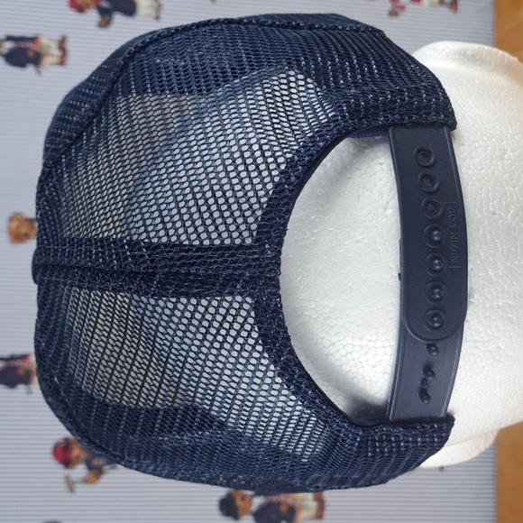 Vintage foam mesh trucker funny saying Wake up w Grouchy blue snapback hat - Picture 4 of 7